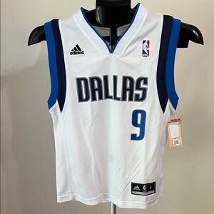 NWT Adidas Dallas White and Blue Jersey